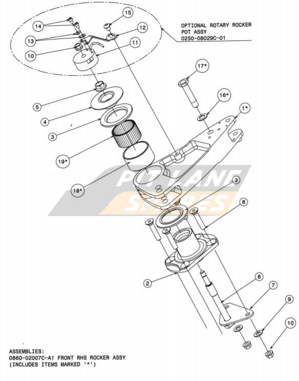 FRONT ROCKER ASSY Diagram